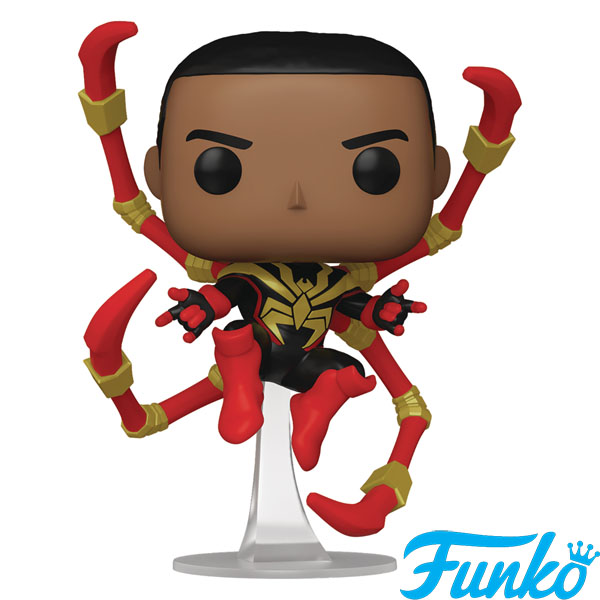 Funko POP #1448 Marvel Spider-Man Comics Miles Morales Iron Spider Unmasked Chase Figure